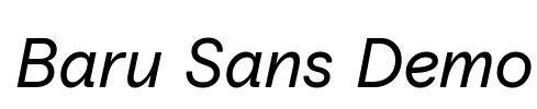 Baru Sans Demo