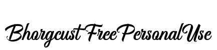 Bhorgcust FreePersonalUse 字体预览图