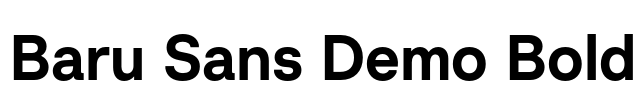 Baru Sans Demo Bold