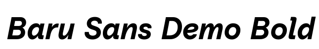 Baru Sans Demo Bold