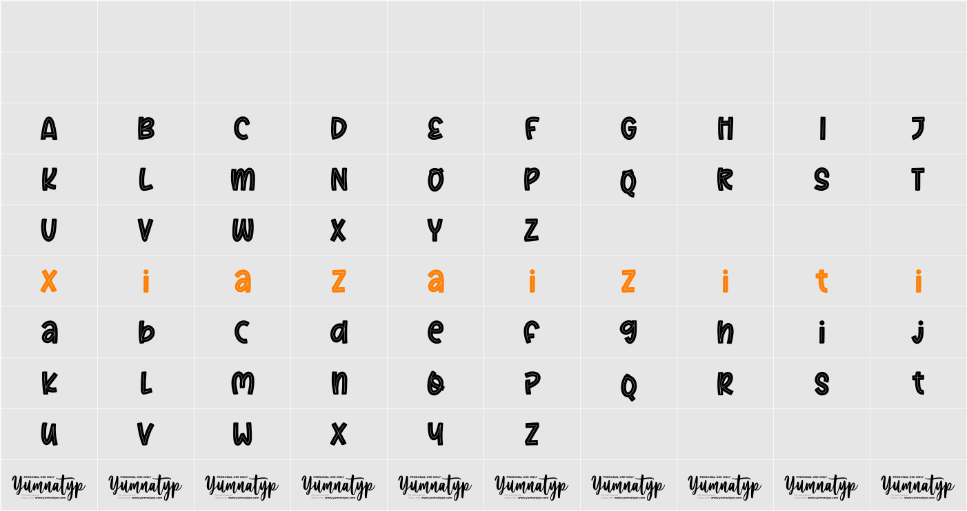 Biscuit Limes Personal Use 字符映射表