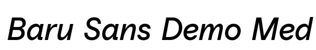 Baru Sans Demo Med