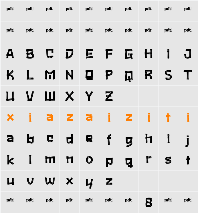 BODYSPORT PERSONAL Regular 字符映射表