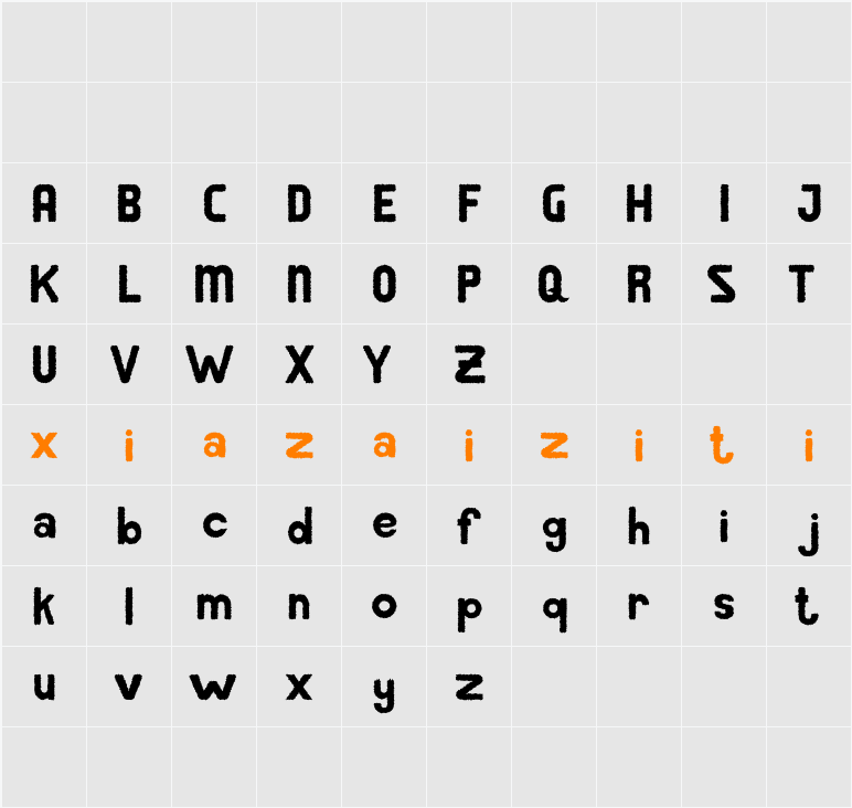 Baedar Rough Demo 字符映射表
