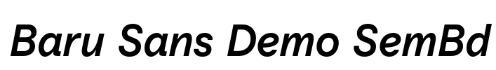 Baru Sans Demo SemBd