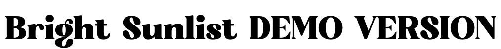 Bright Sunlist DEMO VERSION
