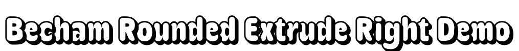 Becham Rounded Extrude Right Demo 字体预览图