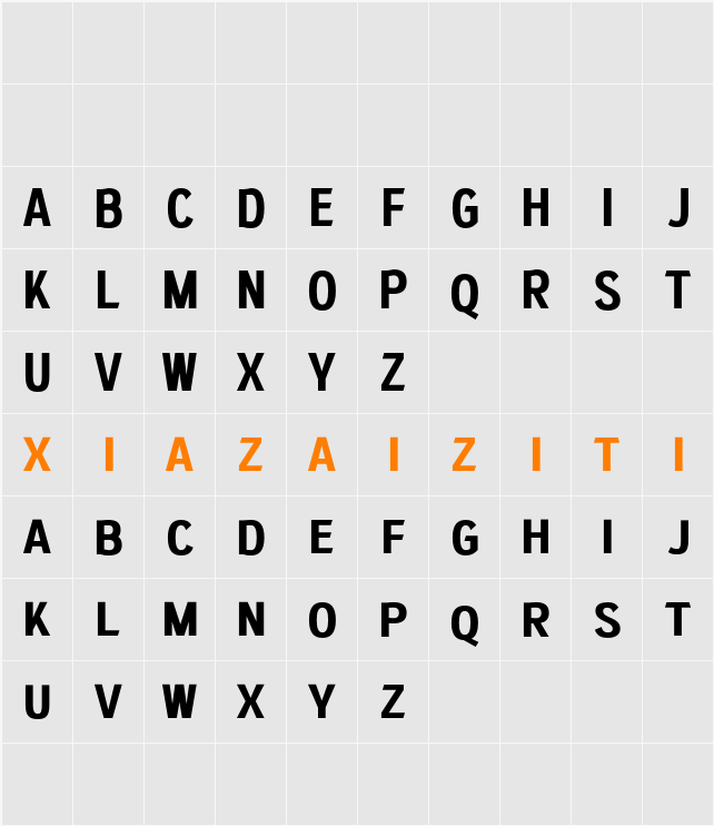 Bergins Demo 字符映射表