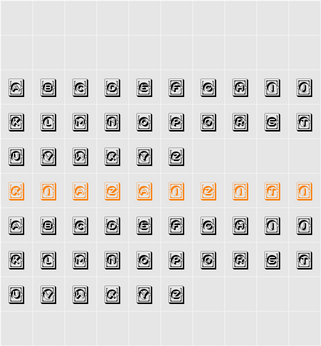 Awaren 字符映射表