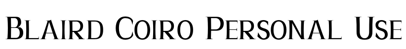 Blaird Coiro Personal Use 字体预览图