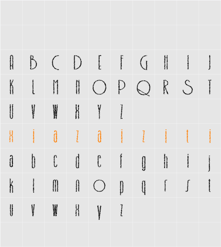 Belkon Unfocus Demo 字符映射表