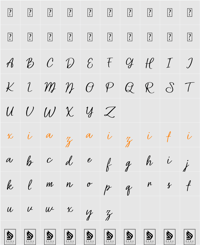 Babe Riesthy 字符映射表