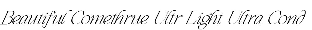 Beautiful Comethrue Ultr Light Ultra Cond
