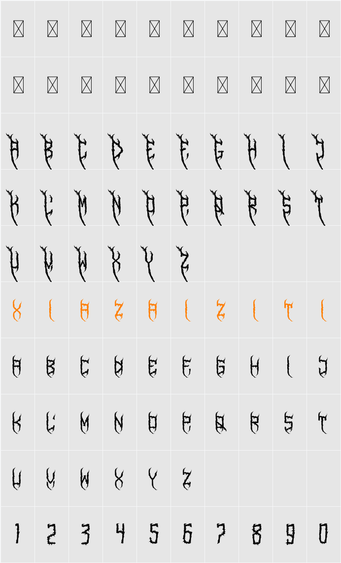 BRISICK 字符映射表