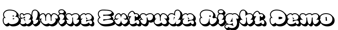 Balwine Extrude Right Demo 字体预览图
