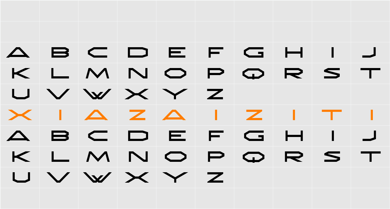 Azanka 字符映射表