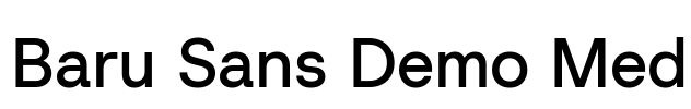 Baru Sans Demo Med