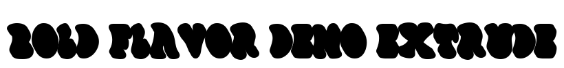 Bold Flavor DEMO Extrude 字体预览图