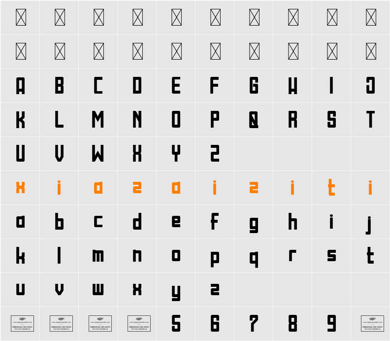 Blooms 字符映射表
