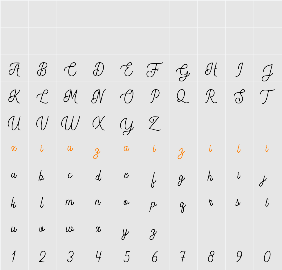 Barlington 字符映射表
