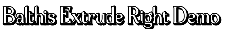 Balthis Extrude Right Demo 字体预览图