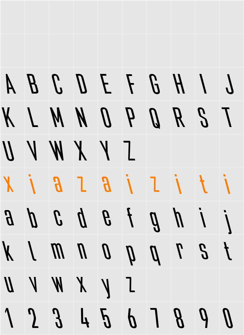 Bilgen Demo 字符映射表