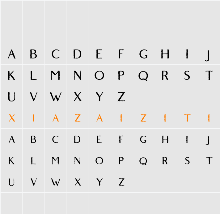 Belgium Rough Demo 字符映射表