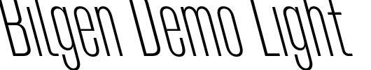Bilgen Demo Light 字体预览图