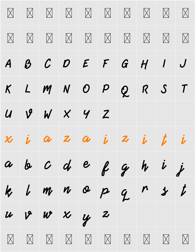 Birdmello DEMO 字符映射表