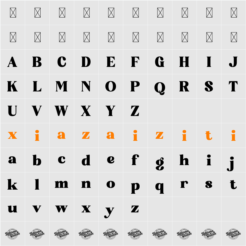 Bright Sunlist DEMO VERSION 字符映射表
