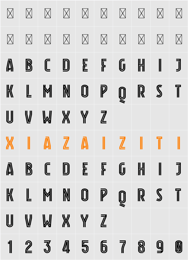 Blaugrana Personal Use 字符映射表