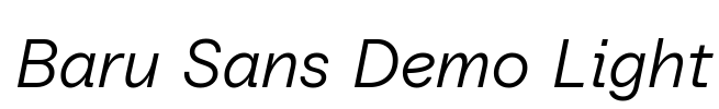 Baru Sans Demo Light