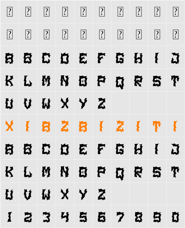 Bark Dones 字符映射表