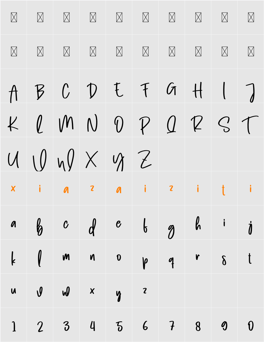 Black Light 字符映射表