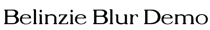Belinzie Blur Demo 字体预览图
