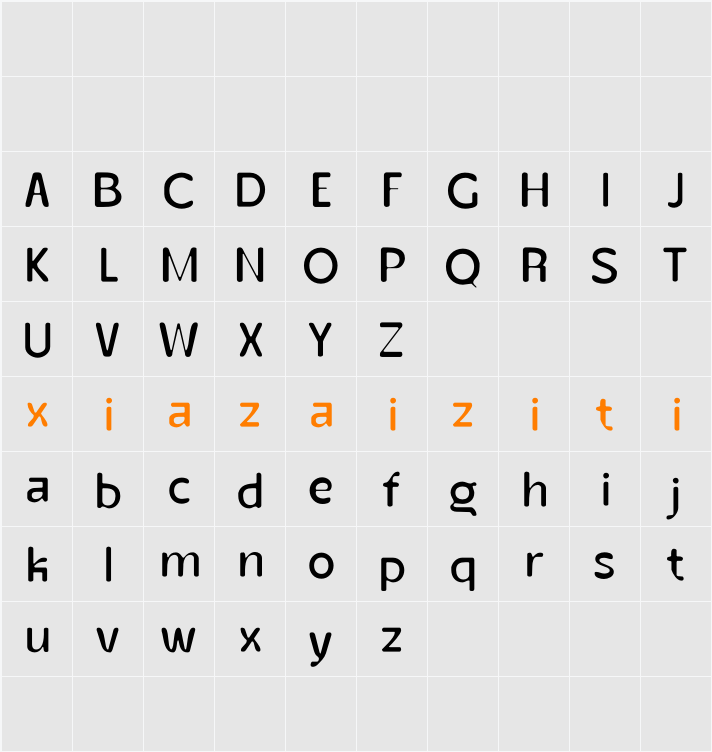 Berghan Blur Demo 字符映射表