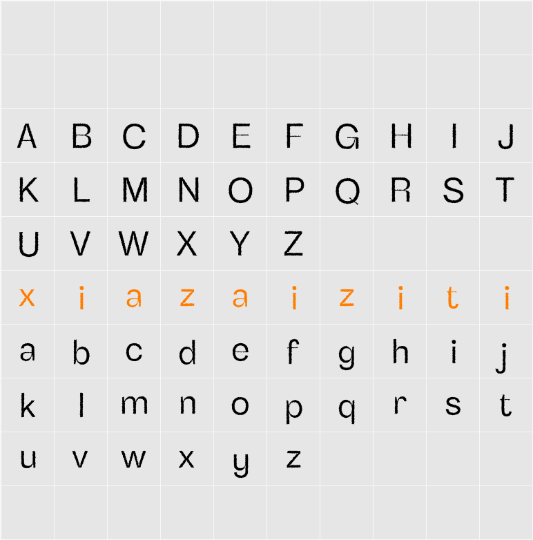 Benetti Grotesk Rough Demo 字符映射表