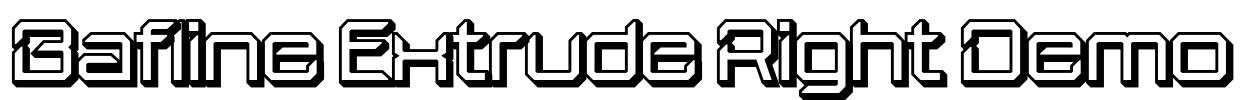 Bafline Extrude Right Demo 字体预览图