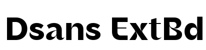 Dsans ExtBd 字体预览图