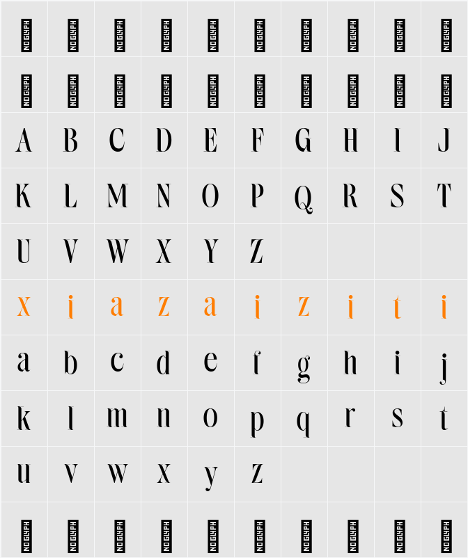 Bilqust - Demo Version 字符映射表
