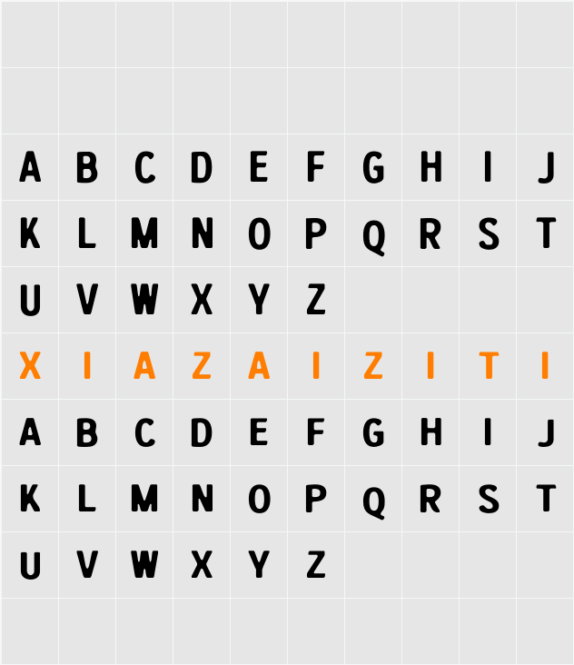 Bergins Blur Demo 字符映射表