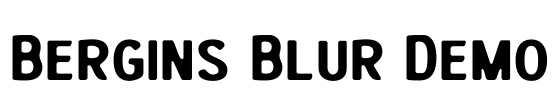 Bergins Blur Demo 字体预览图