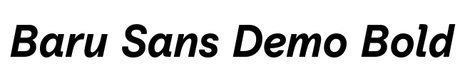 Baru Sans Demo Bold