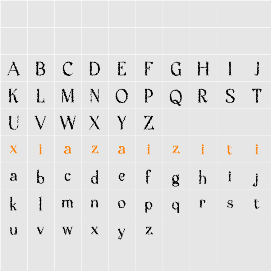 Balthis Unfocus Demo 字符映射表