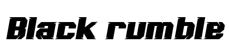 Black rumble 字体预览图