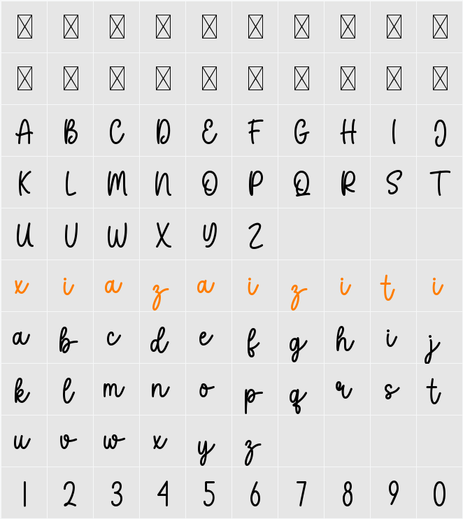 Beach Party 字符映射表