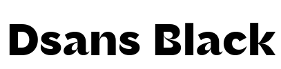 Dsans Black 字体预览图