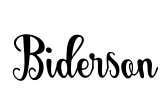 Biderson 字体预览图