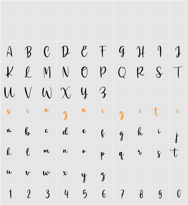 Bashinta 字符映射表