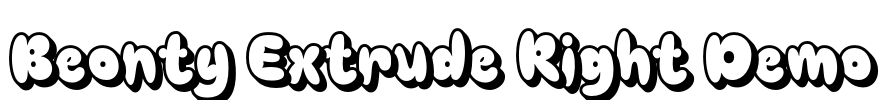 Beonty Extrude Right Demo 字体预览图